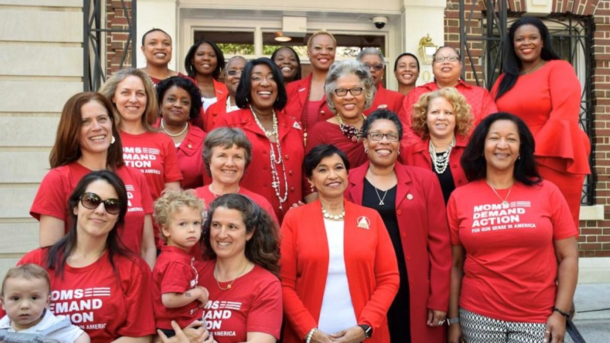 Congresswoman Beatty meets with anti gun violence advocates from Moms Demand Action.