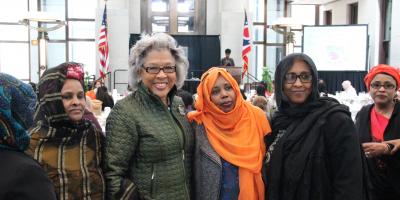 Image of Congresswoman and constituents at the State of Ohio's 2016 International Women's Day celebration.