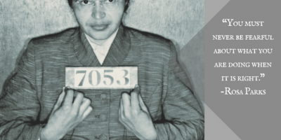 Image of Rosa Parks' booking at police station.