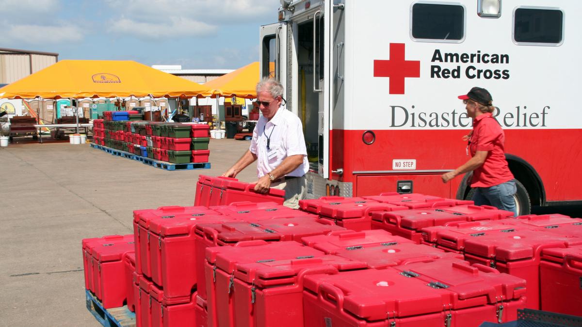 Red Cross at work