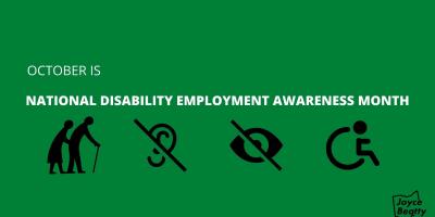 CELEBRATING NATIONAL DISABILITY EMPLOYMENT AWARENESS MONTH WITH GREEN AND BLACK